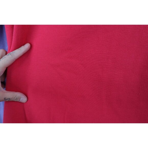 Vtg 80s 90s Converse Womens XL Spell Out Color Block Sweatshirt Pink Purple - Picture 5 of 13